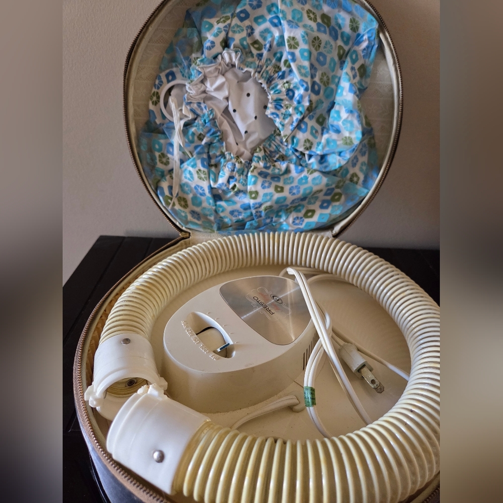 Vintage Portable Hair And Nail Dryer in Original Carrying Case With  Hair Bonnet